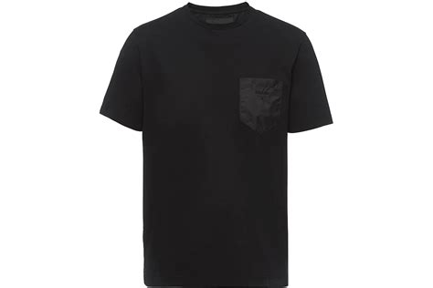 Prada Embroidered Logo Chest Pocket T